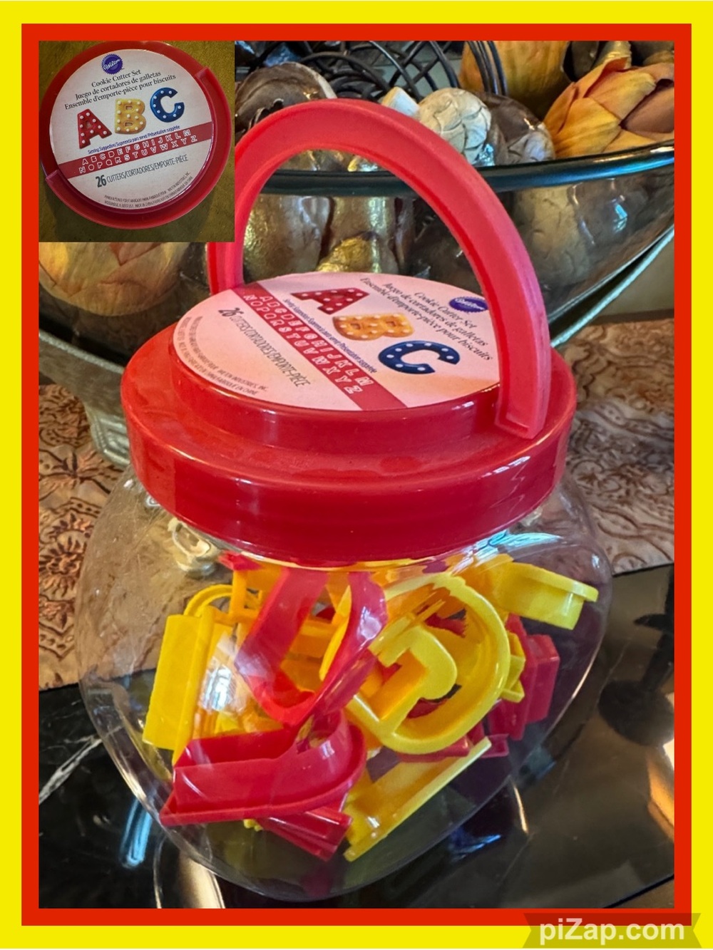 🧸Red and Yellow Alphabet Letter Cookie Cutter Set